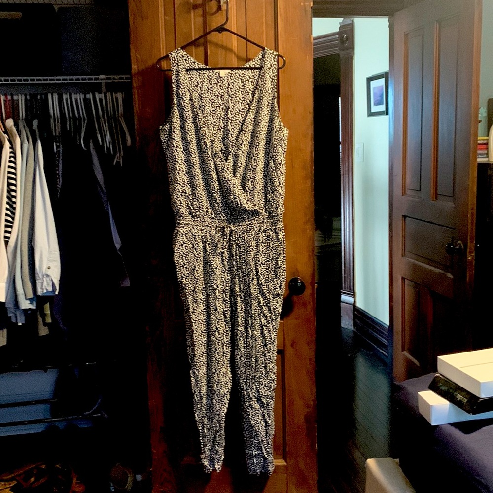 Ella Moss black & white jumpsuit size Large